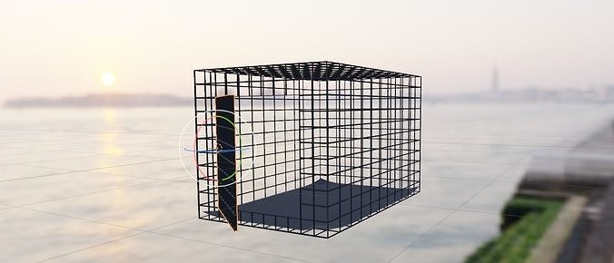 Dog Cage Free low-poly 3D model