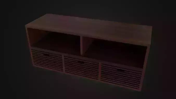 Wooden Storage Cabinet 01