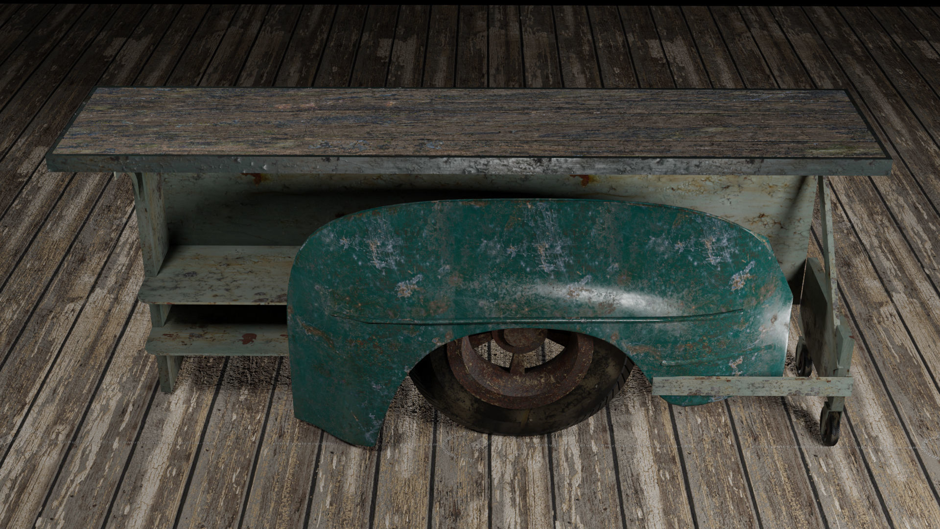 Table- Vehicle desk bed 3D model_2