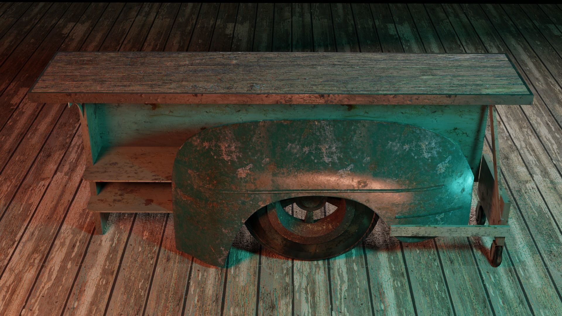 Table- Vehicle desk bed 3D model_1