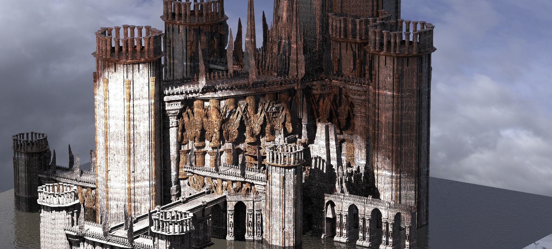 Celtic Tower Bridges monoliths  3D model_1