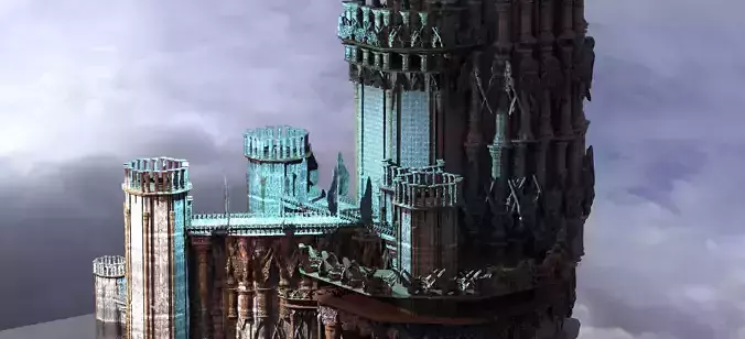 Magna Carter Floating fortress 3D model