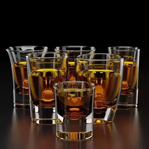 Modern Shot Glass Set 001 Water Liquor - 6 models 