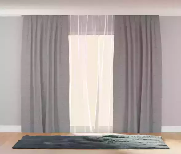 Curtains modern interior - model 1
