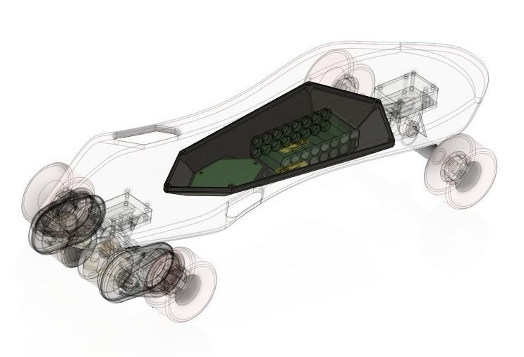 Electric skateboard 3D model_15