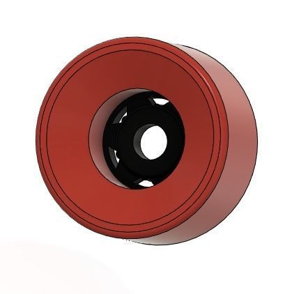 Electric skateboard 3D model_2