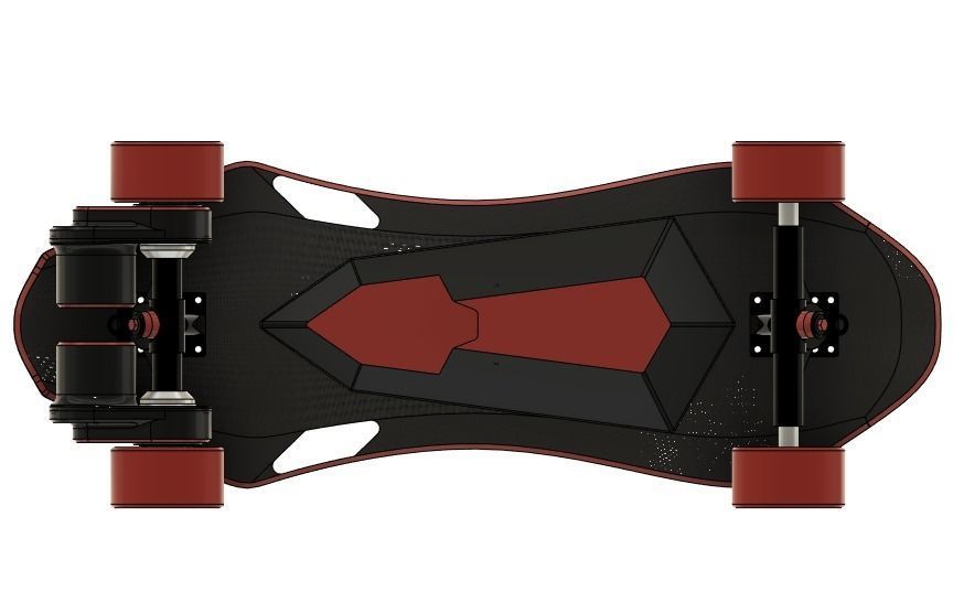 Electric skateboard 3D model_13