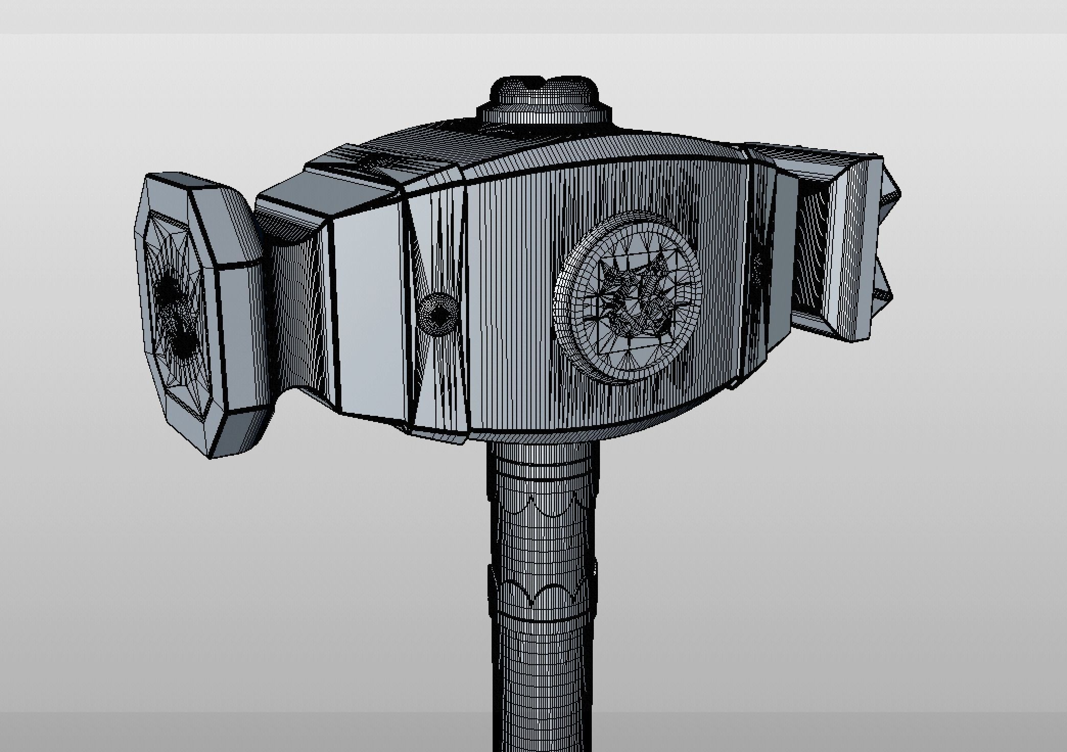 The Witcher Blood Origin Meldofs Hammer Gwen 3D print model_3