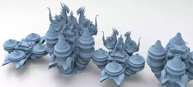 Floating Desert Dragon Throne platform 4 versions