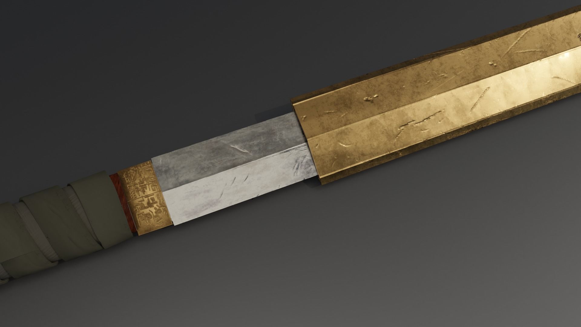 Dagger 3D Model knife Low-poly 3D model_3