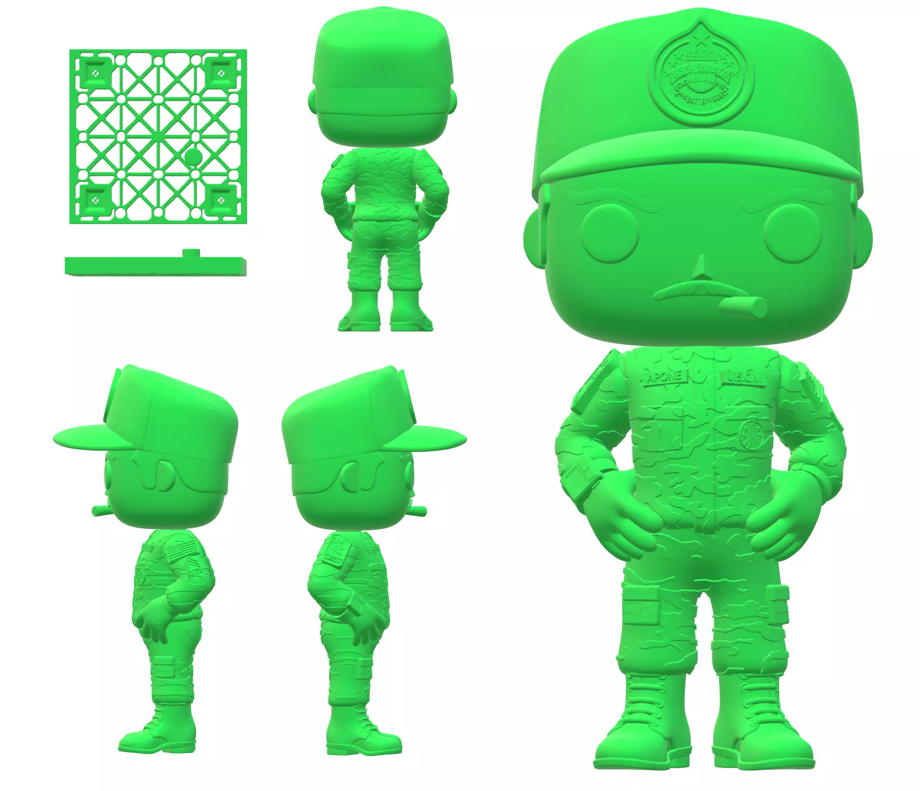 3D Print Model Apone aliens Funko Colonial Marine USCM 3D print model