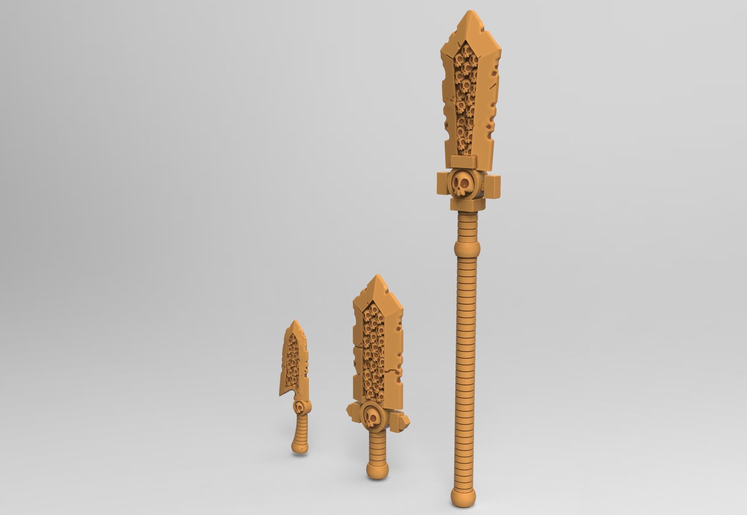 Fantasy weapons for lord gargant 3D print model_1