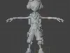 3D model Stylized Grey Alien Scavenger Character Rigged Low Poly VR ...