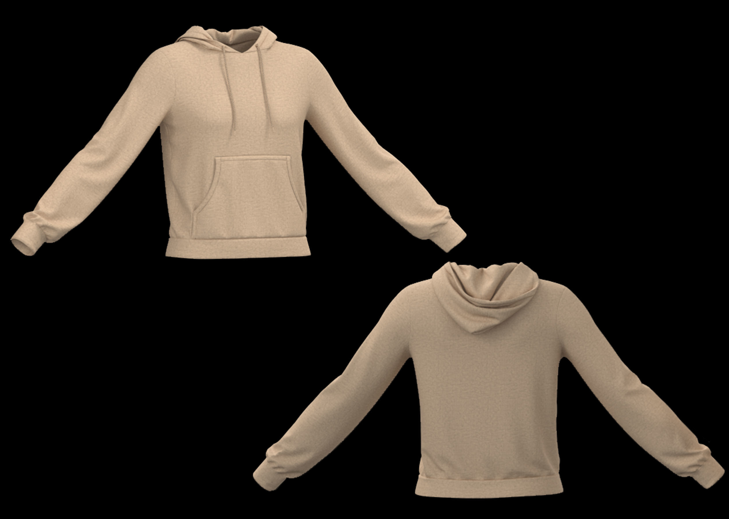 20 Women Basic Shirts 3D model_15