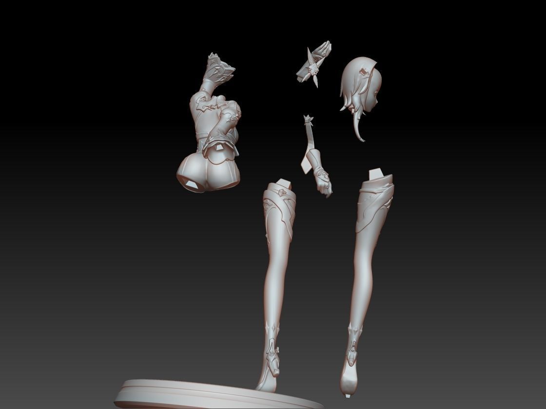 Genshin Impact - Eula Bishoujo Statue 3D print Model 3D print model_24