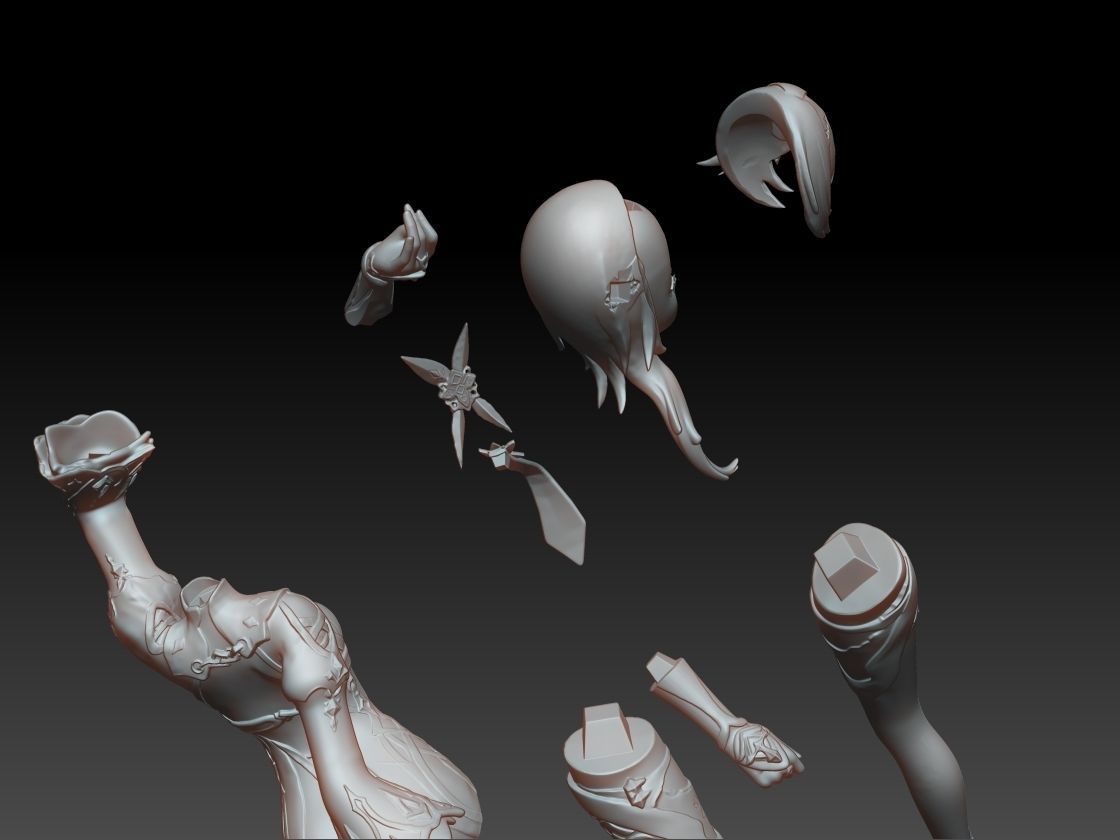 Genshin Impact - Eula Bishoujo Statue 3D print Model 3D print model_5