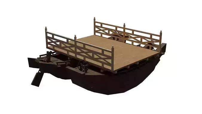 Bridge made of boats in Korea and Joseon Dynasty