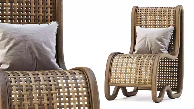 Capri wooden rattan chair CF3 