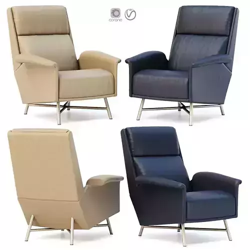 Carlo de Carli Leather Armchair  3D model