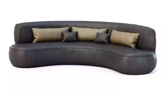Jenifer Restaurant Leather Sofa 