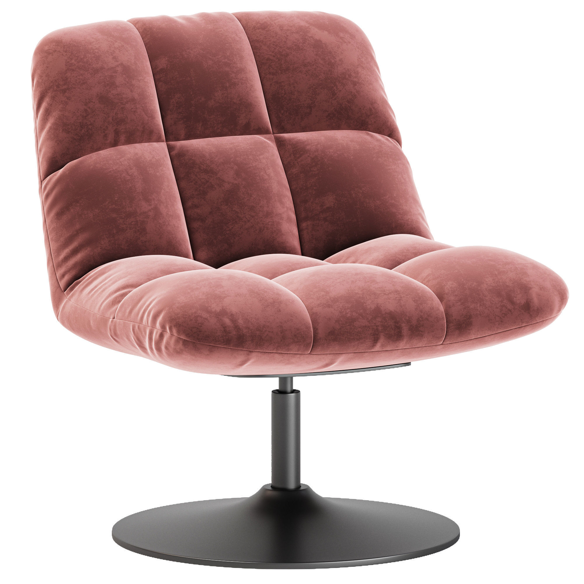 Bar lounge or velvet chair 3D model_1