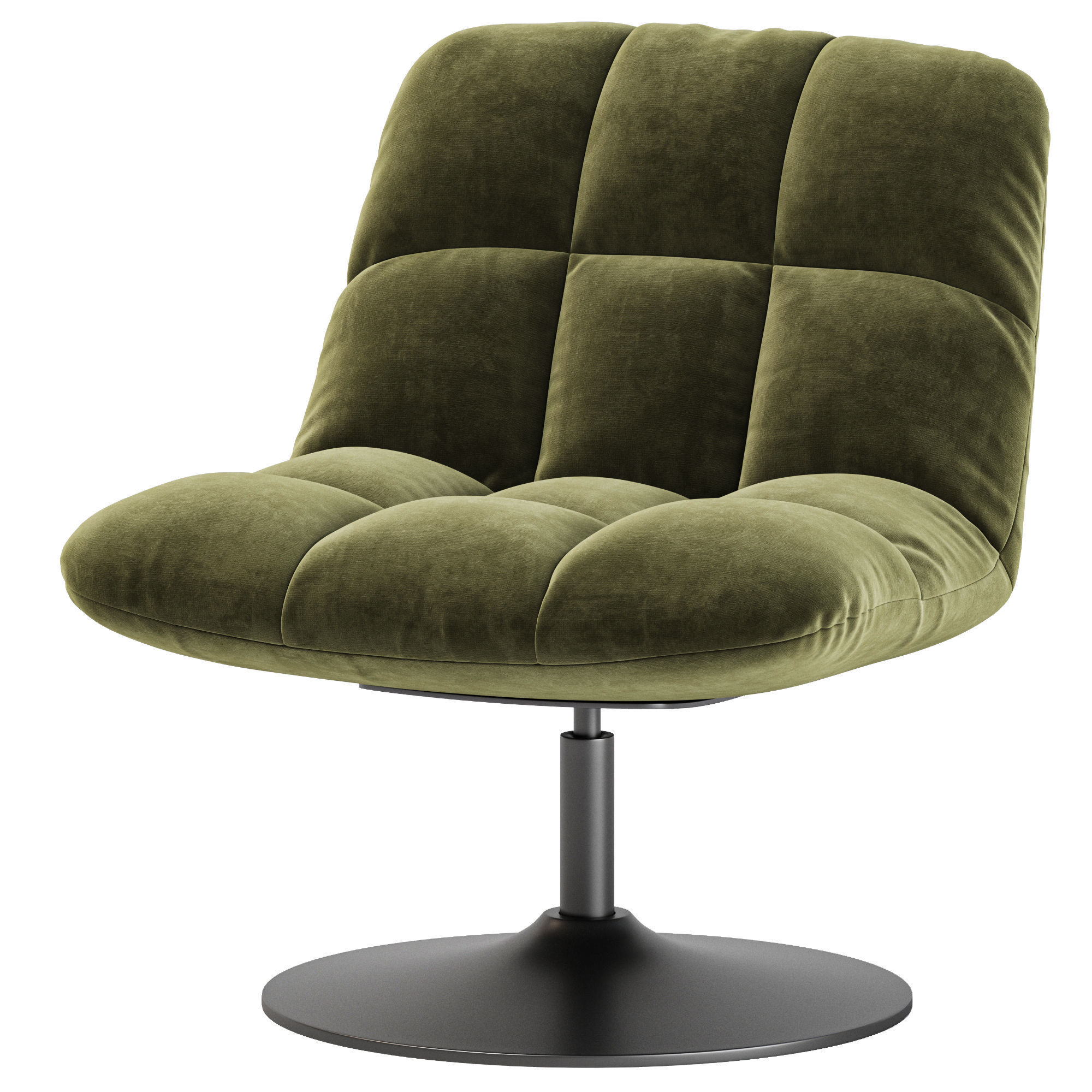 Bar lounge or velvet chair 3D model_3
