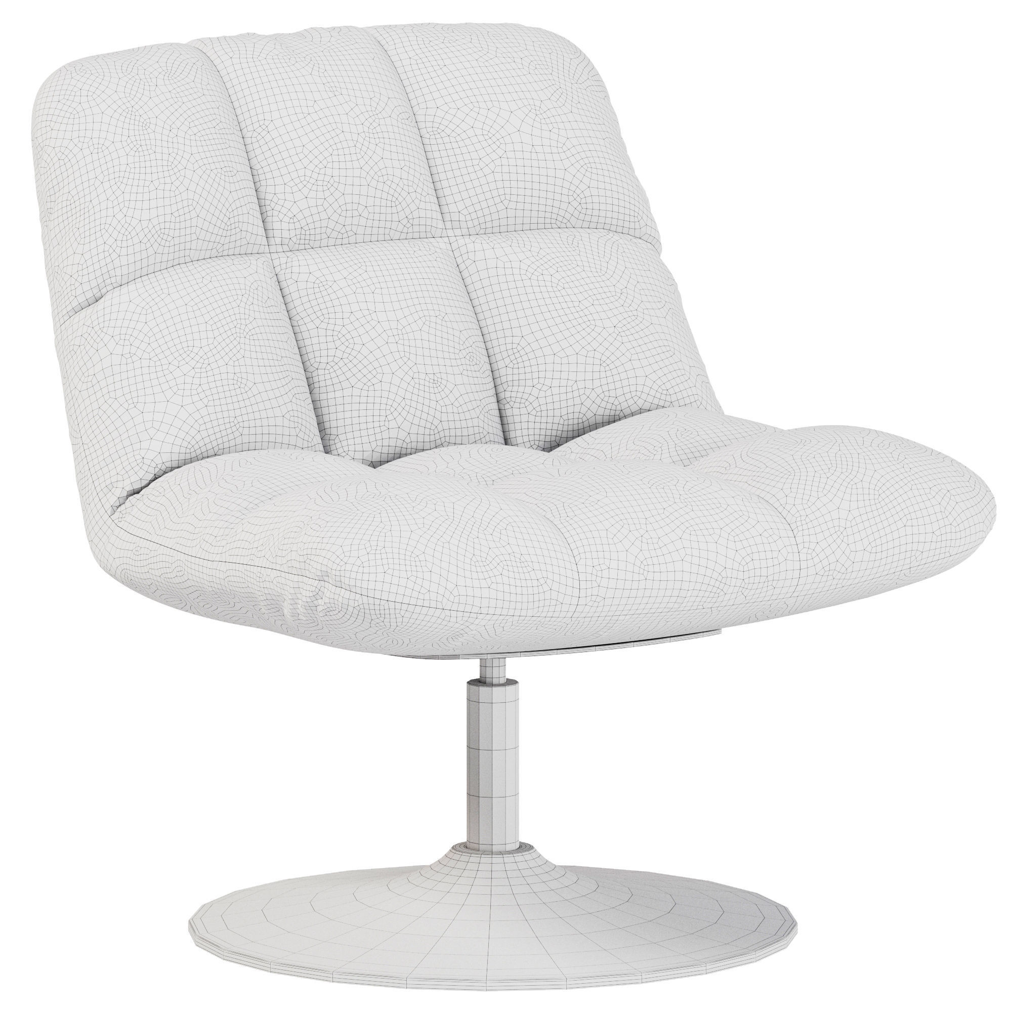 Bar lounge or velvet chair 3D model_5