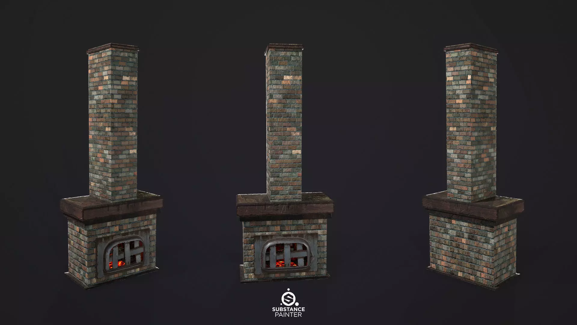 Chimney PBR brick Free low-poly 3D model