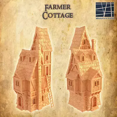 Farmer Cottage Tabletop Terrain 28 MM