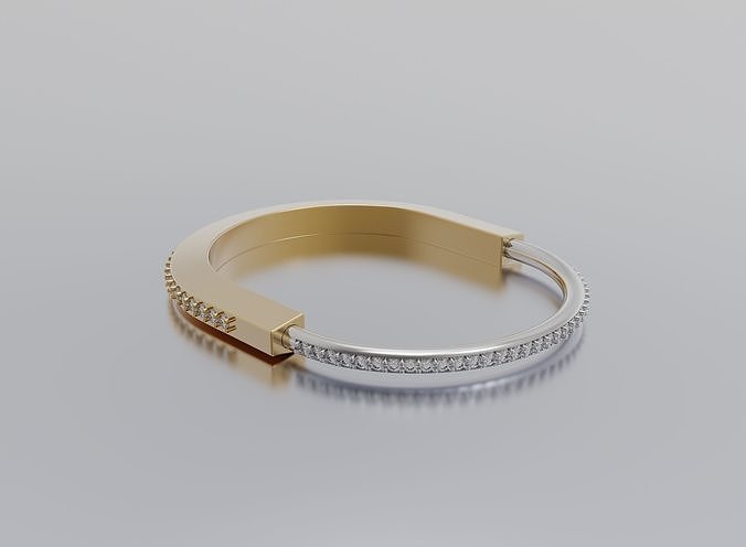 bracelet lock small 3D print model