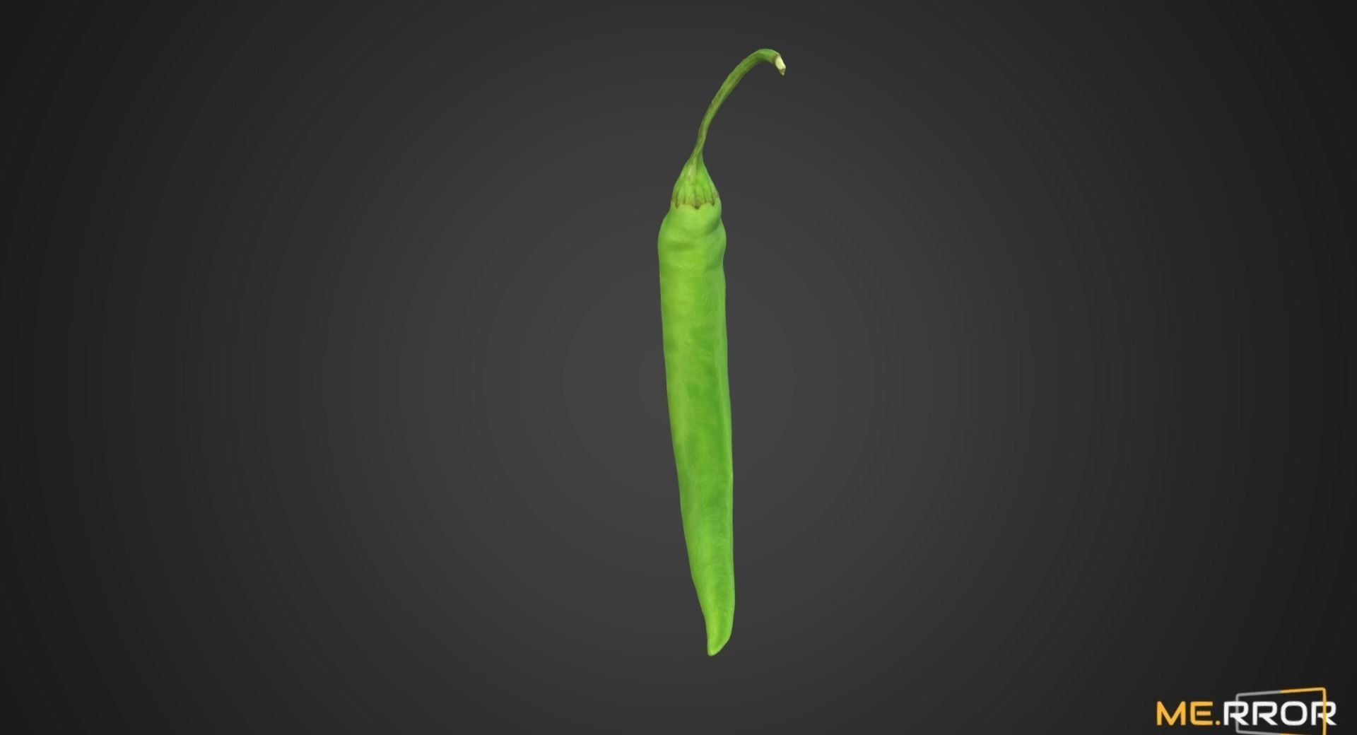 Green Pepper 3D model_3