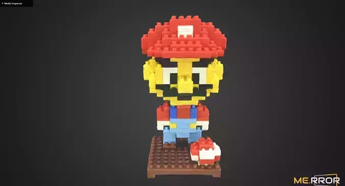Toy Lego Mario 3D model