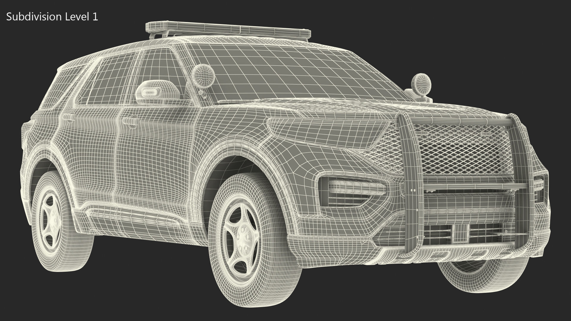 Police Interceptor SUV 3D model_21