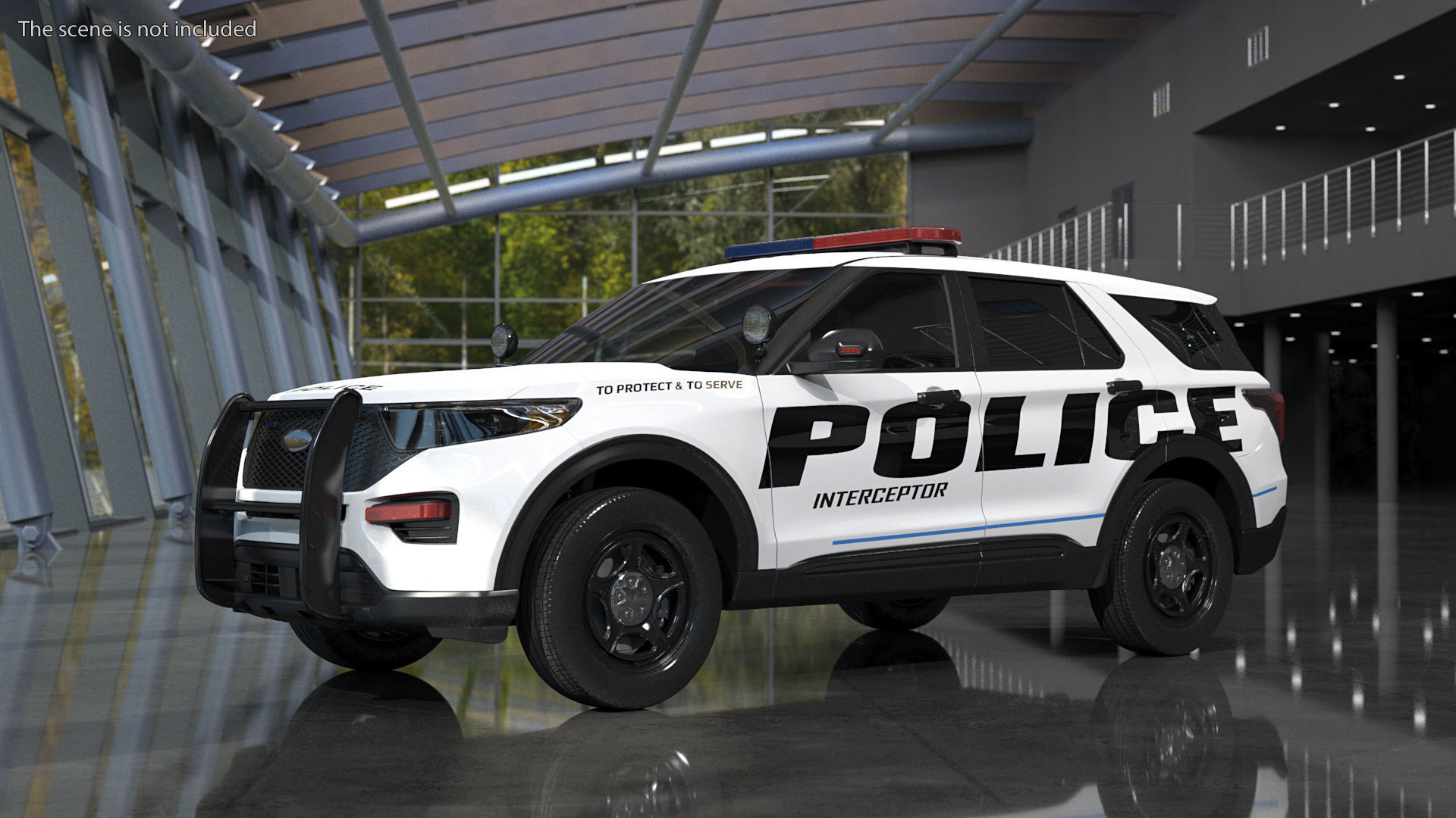 Police Interceptor SUV 3D model_2