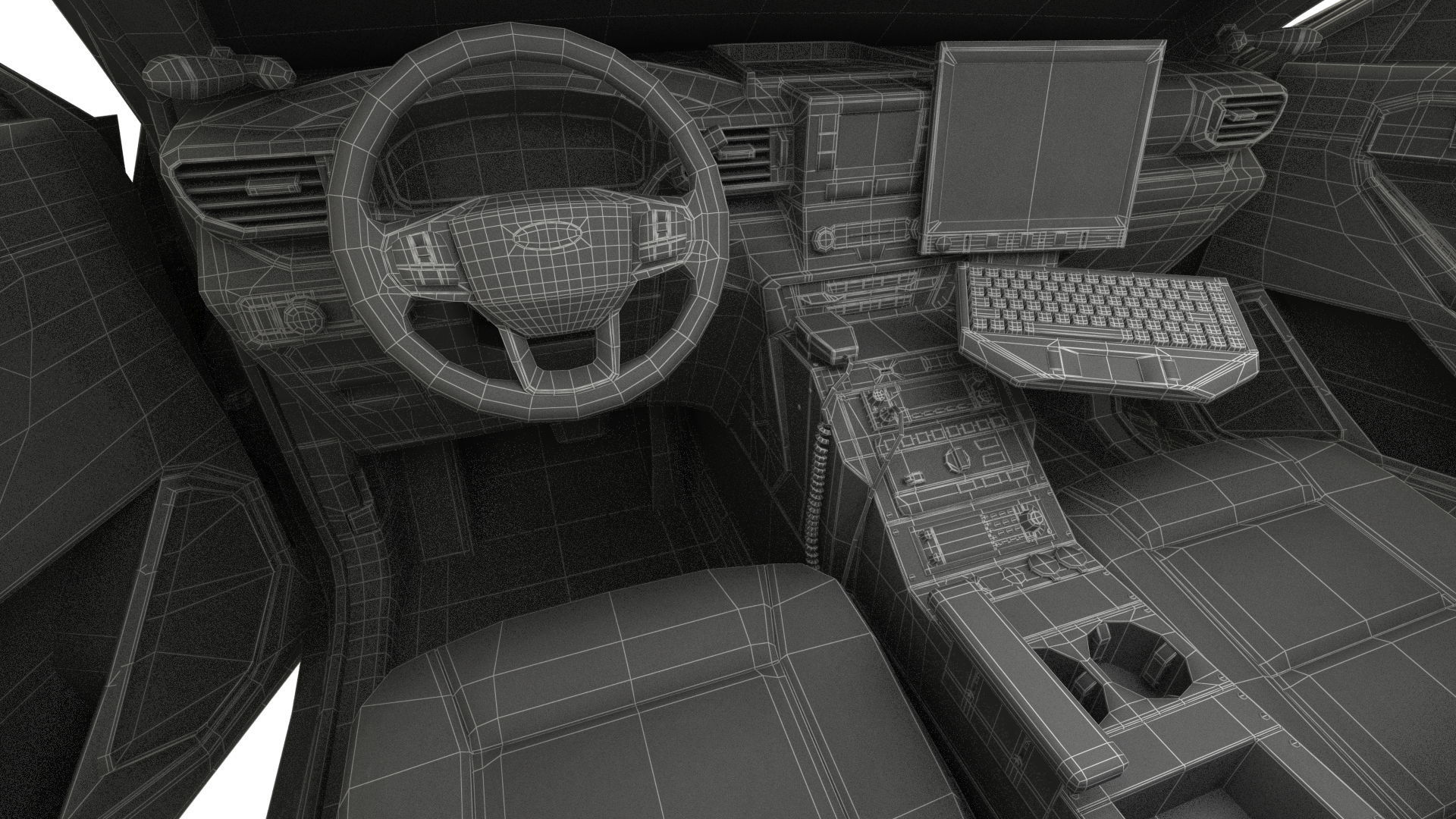 Police Interceptor SUV 3D model_30