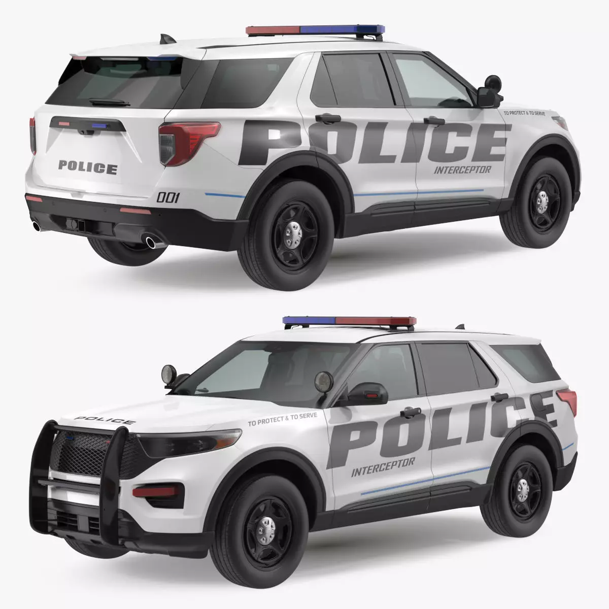 Police Interceptor SUV 3D model_0