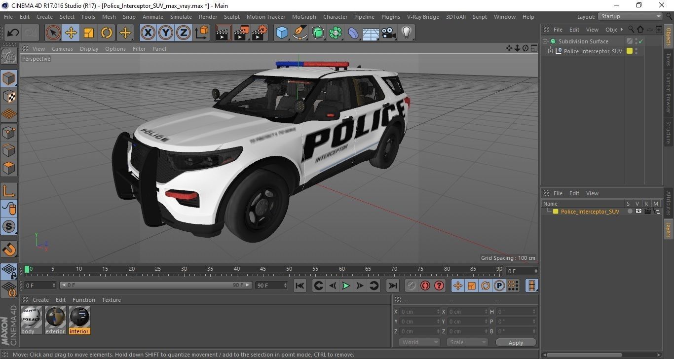 Police Interceptor SUV 3D model_38