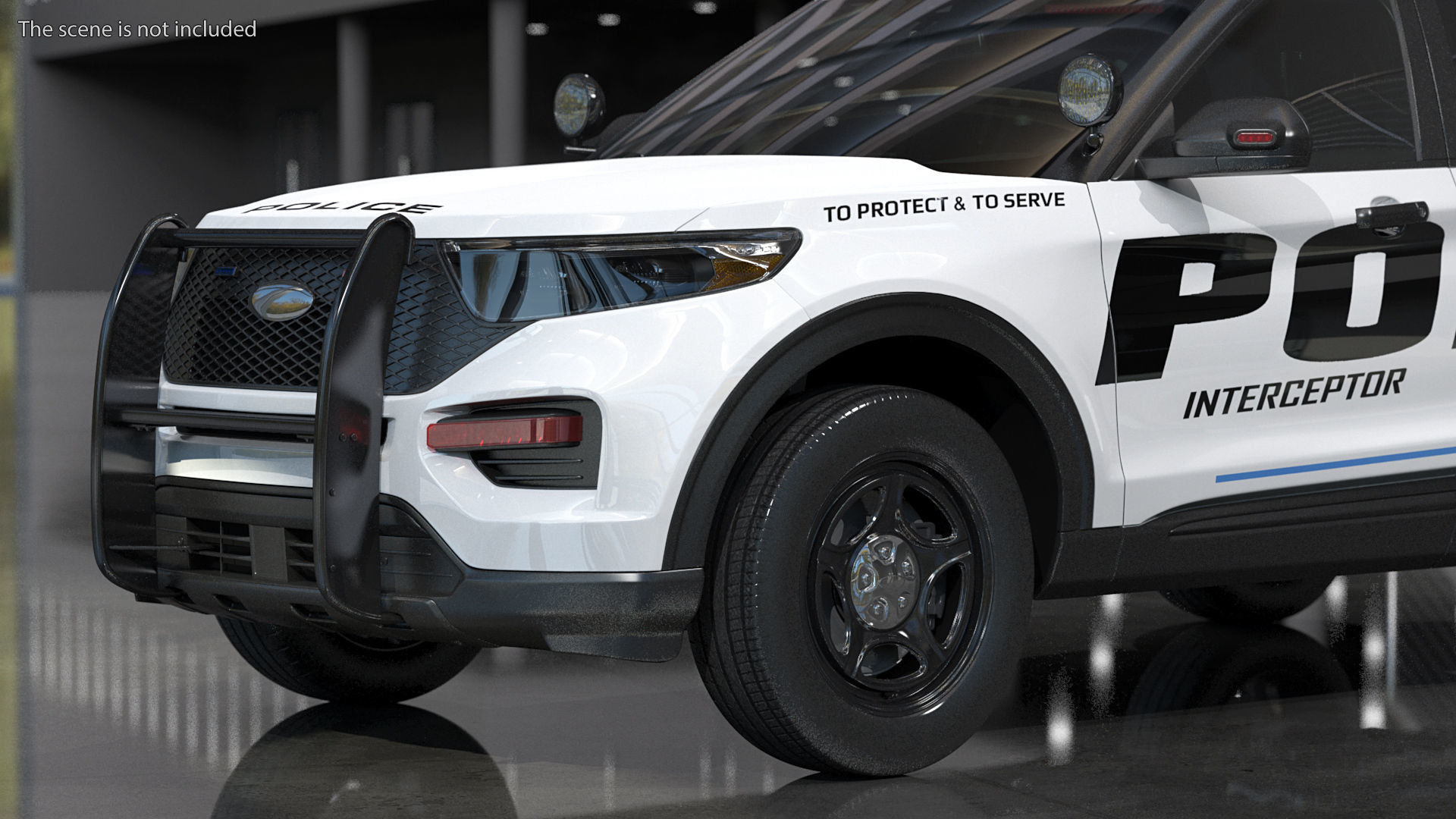 Police Interceptor SUV 3D model_4