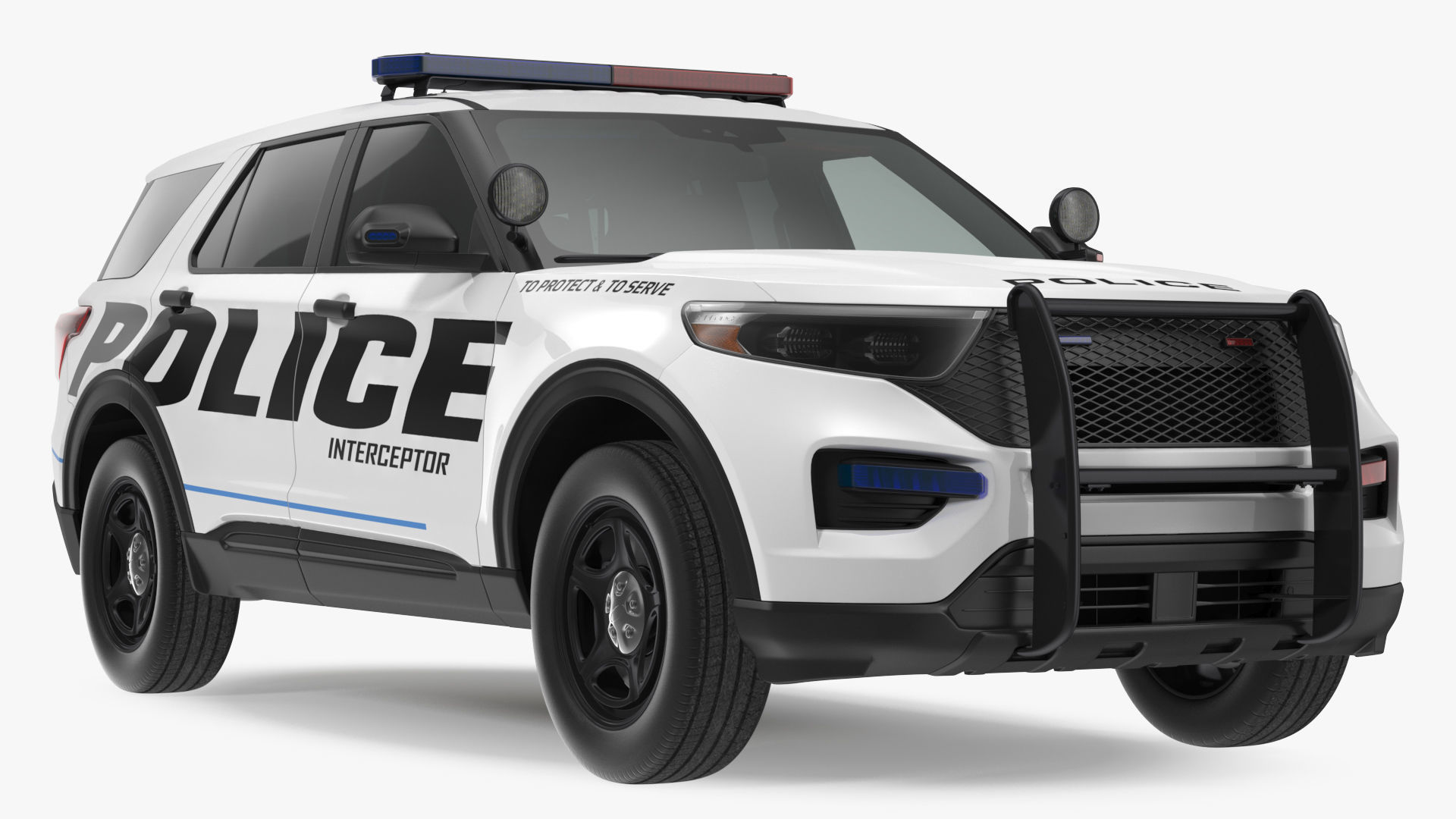 Police Interceptor SUV 3D model_9