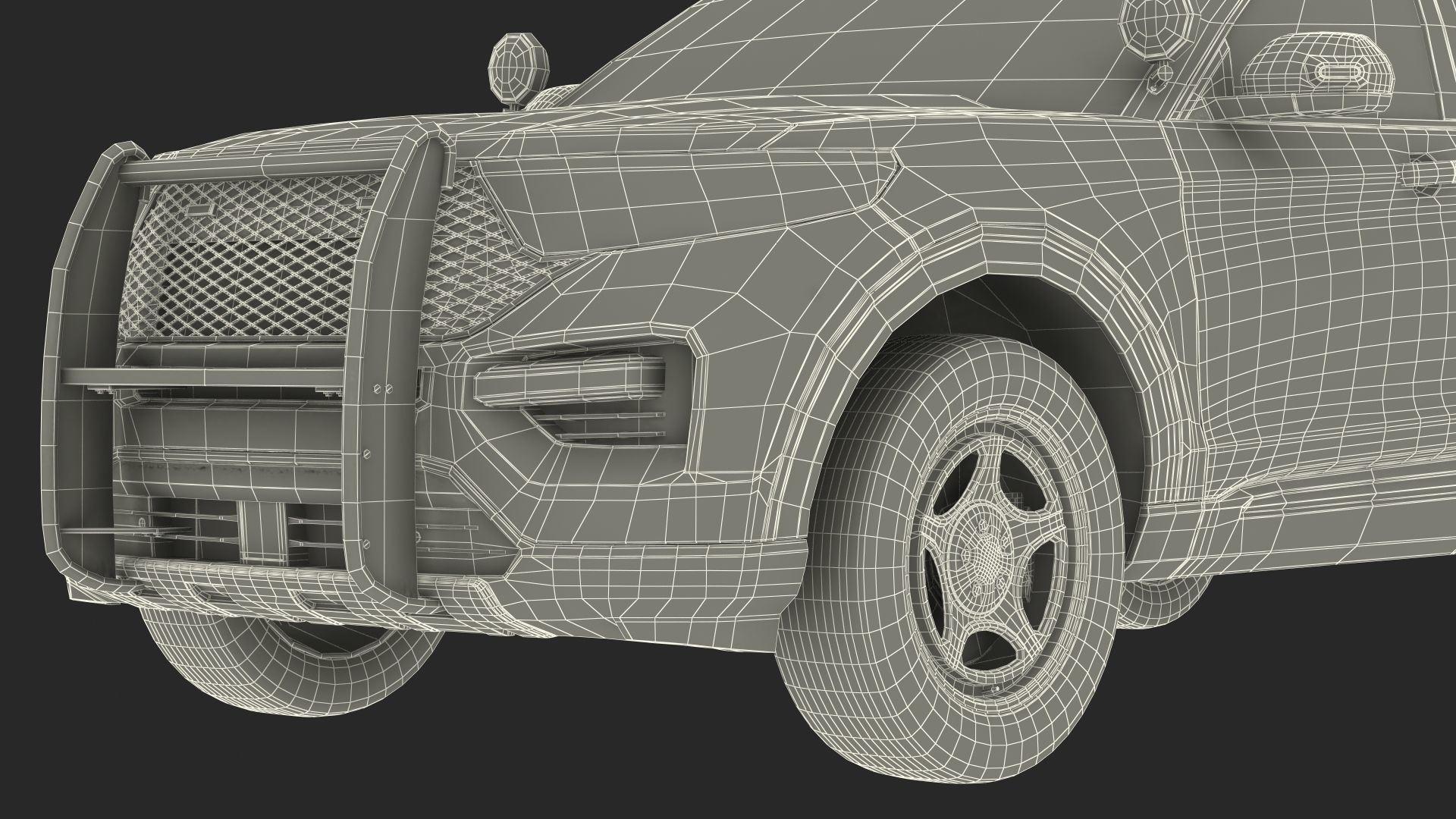 Police Interceptor SUV 3D model_29