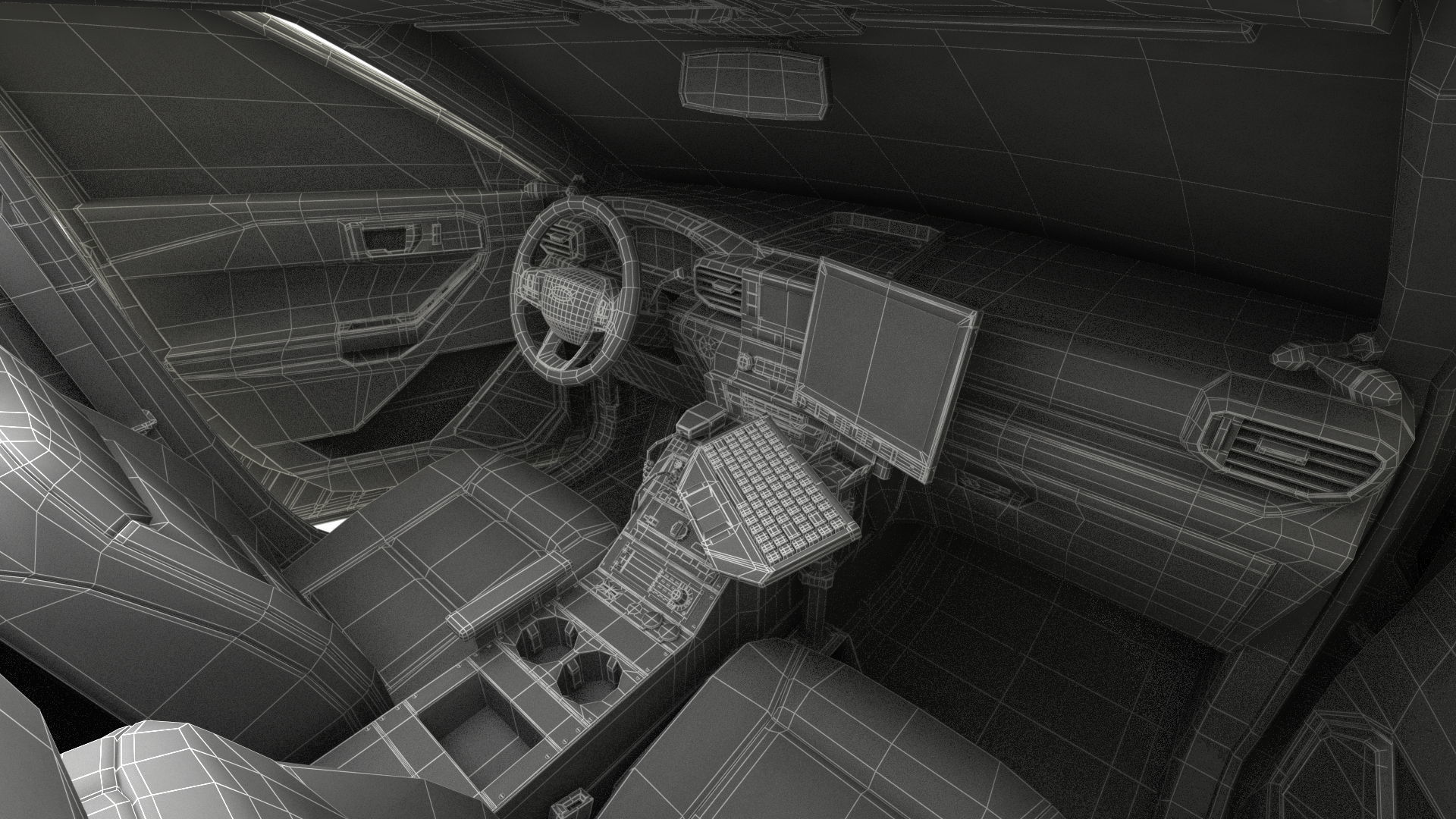 Police Interceptor SUV 3D model_31