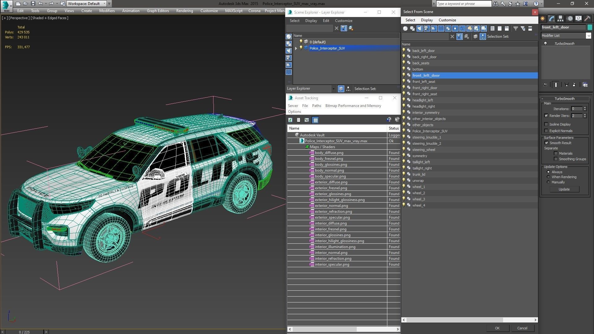 Police Interceptor SUV 3D model_24