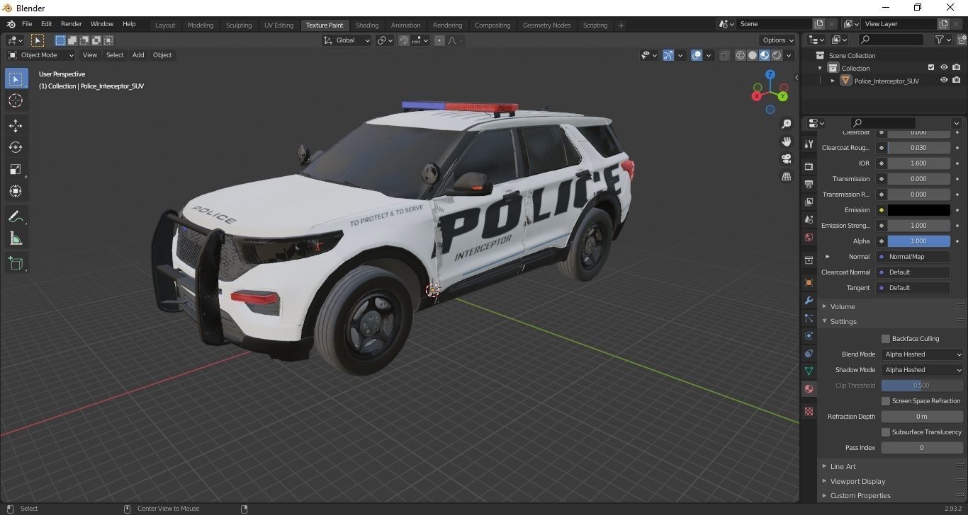 Police Interceptor SUV 3D model_36