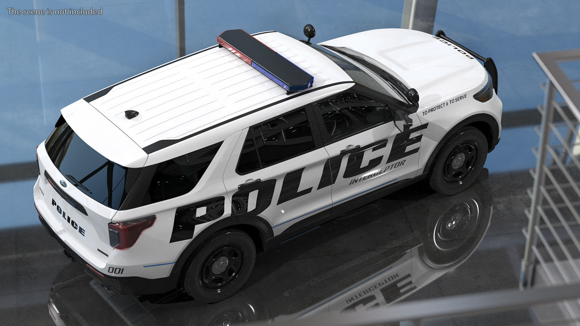 Police Interceptor SUV 3D model_3