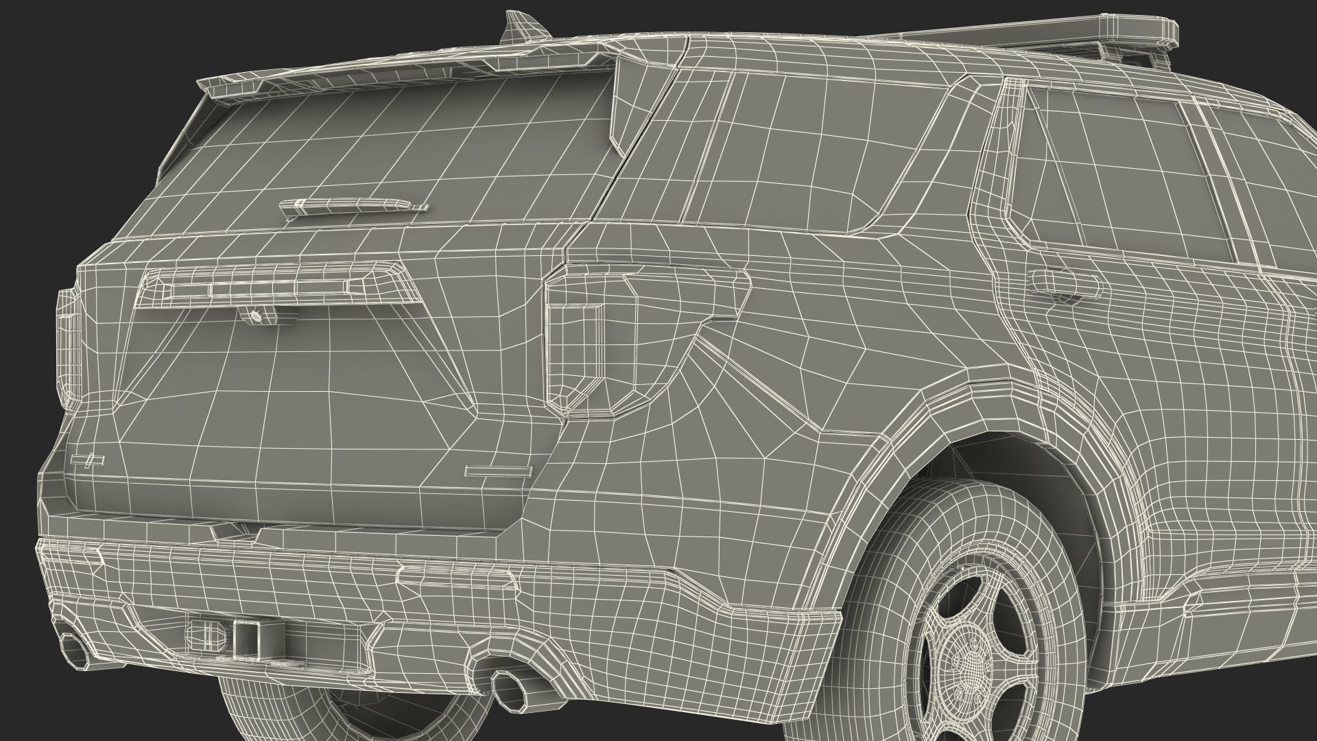 Police Interceptor SUV 3D model_33