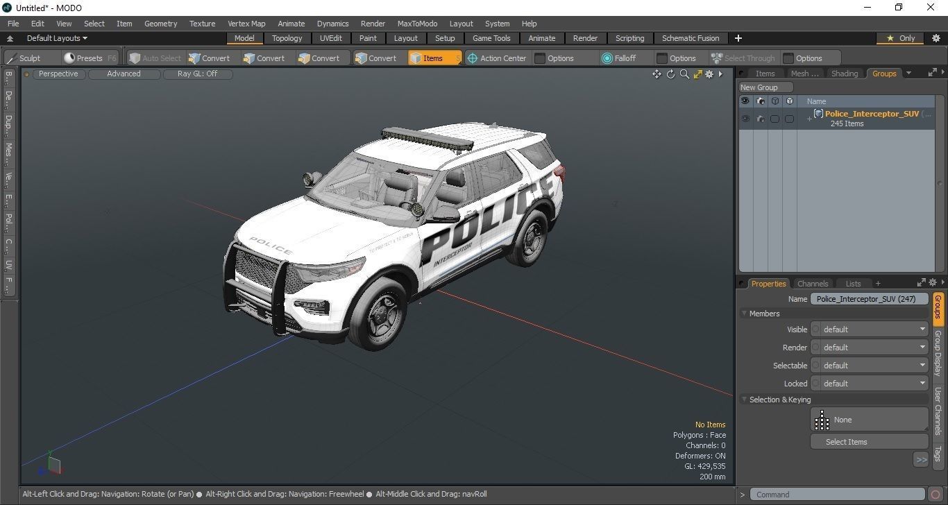 Police Interceptor SUV 3D model_37