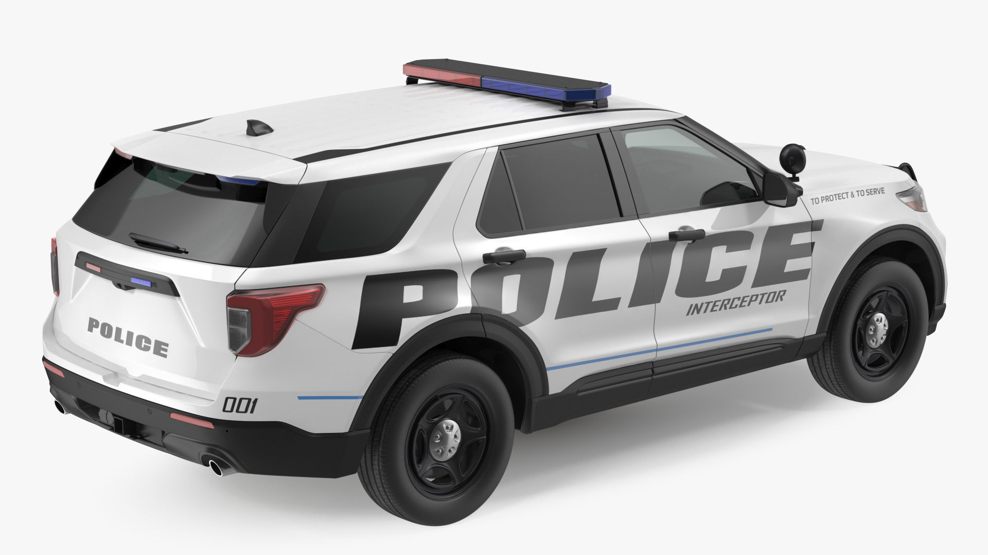 Police Interceptor SUV 3D model_8