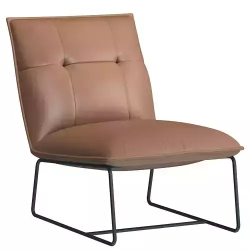 Wide Tufted Slipper Chair