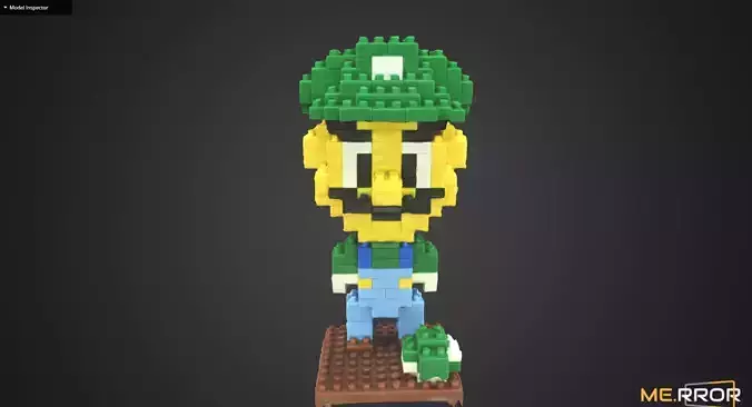 Toy Lego Luigi 3D model