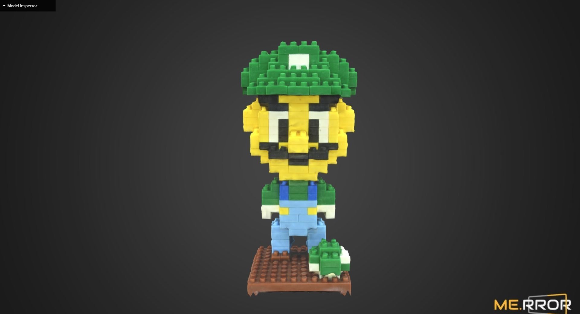 Toy Lego Luigi 3D model_4